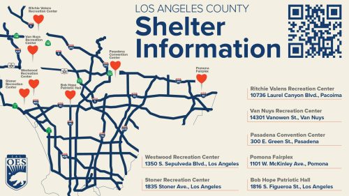 Los Angeles County Shelter information and map