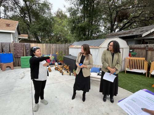 Secretary Kim Johnson, California Surgeon General Diana Ramos and Scarlett Melo